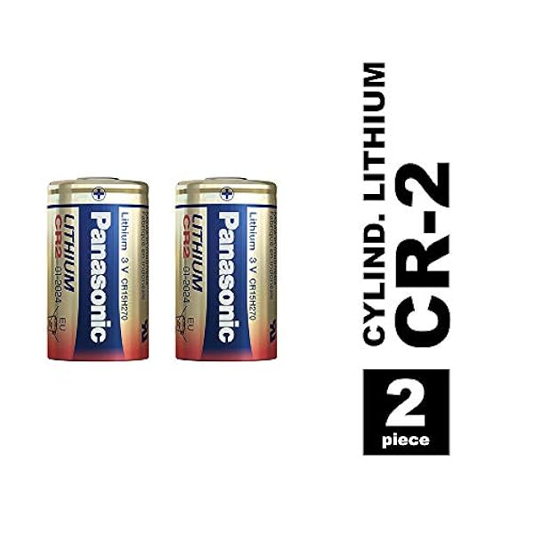 Panasonic CR2 batteria al litio cilindrica per dispositivi leggeri con elevato fabbisogno energetico come rilevatori di fumo, sistemi di allarme, proiettori, telecamere, 3V, 10 confezioni (20 pezzi)